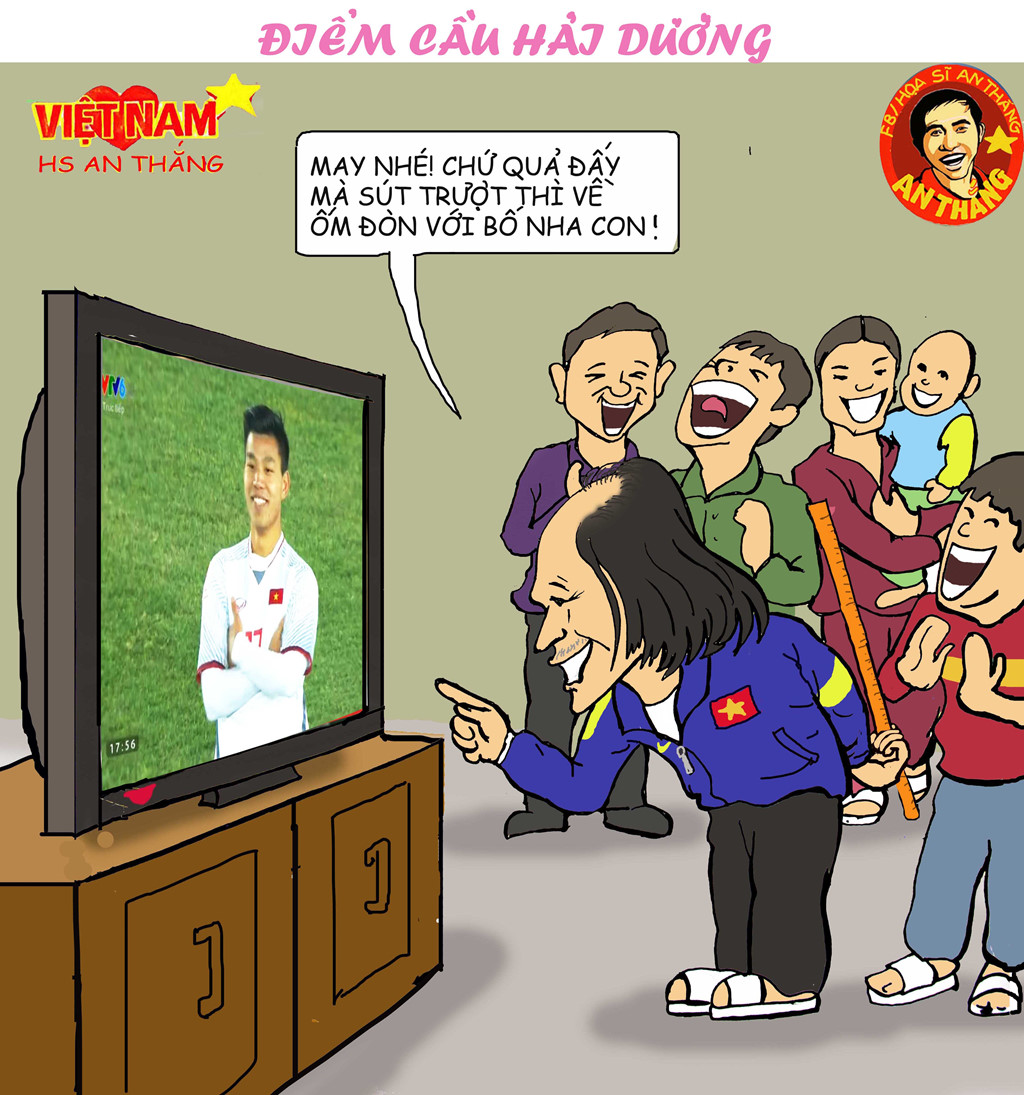 Hí họa: U23 Việt Nam tạo địa chấn Á châu